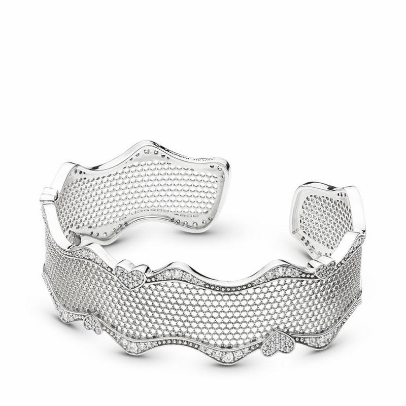 Pandora Australia Lace of Love Bracelet Cuff - Sterling Silver | EFQSPI716